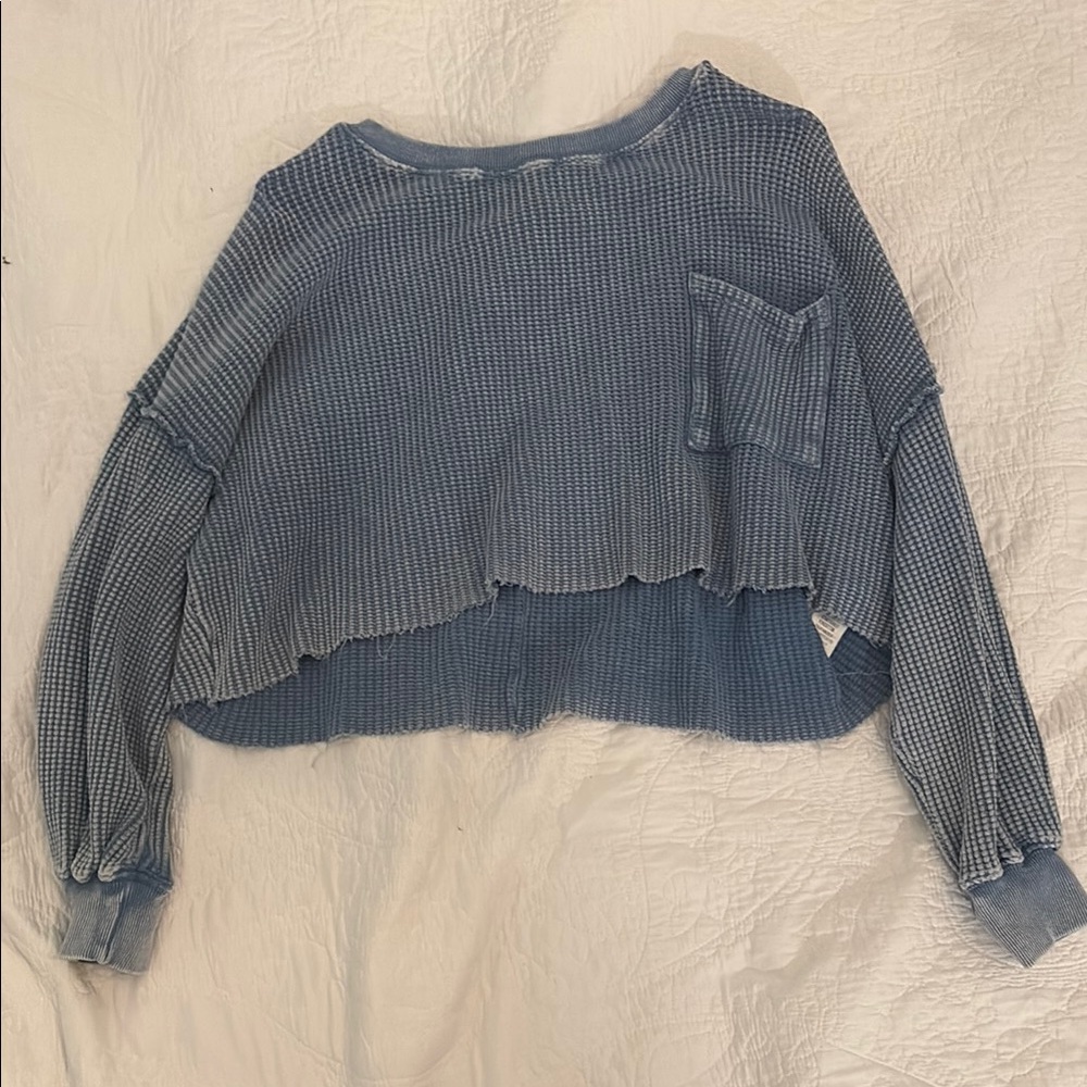 Cute Blue Alterd State sweater Cropped